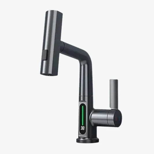 Digital Faucet with LED Temperature Indicator – Hot and Cold Mixer